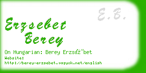 erzsebet berey business card